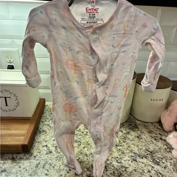 Magnetic Me Pink and Blue Footies Soft One Piece - Picture 1 of 2